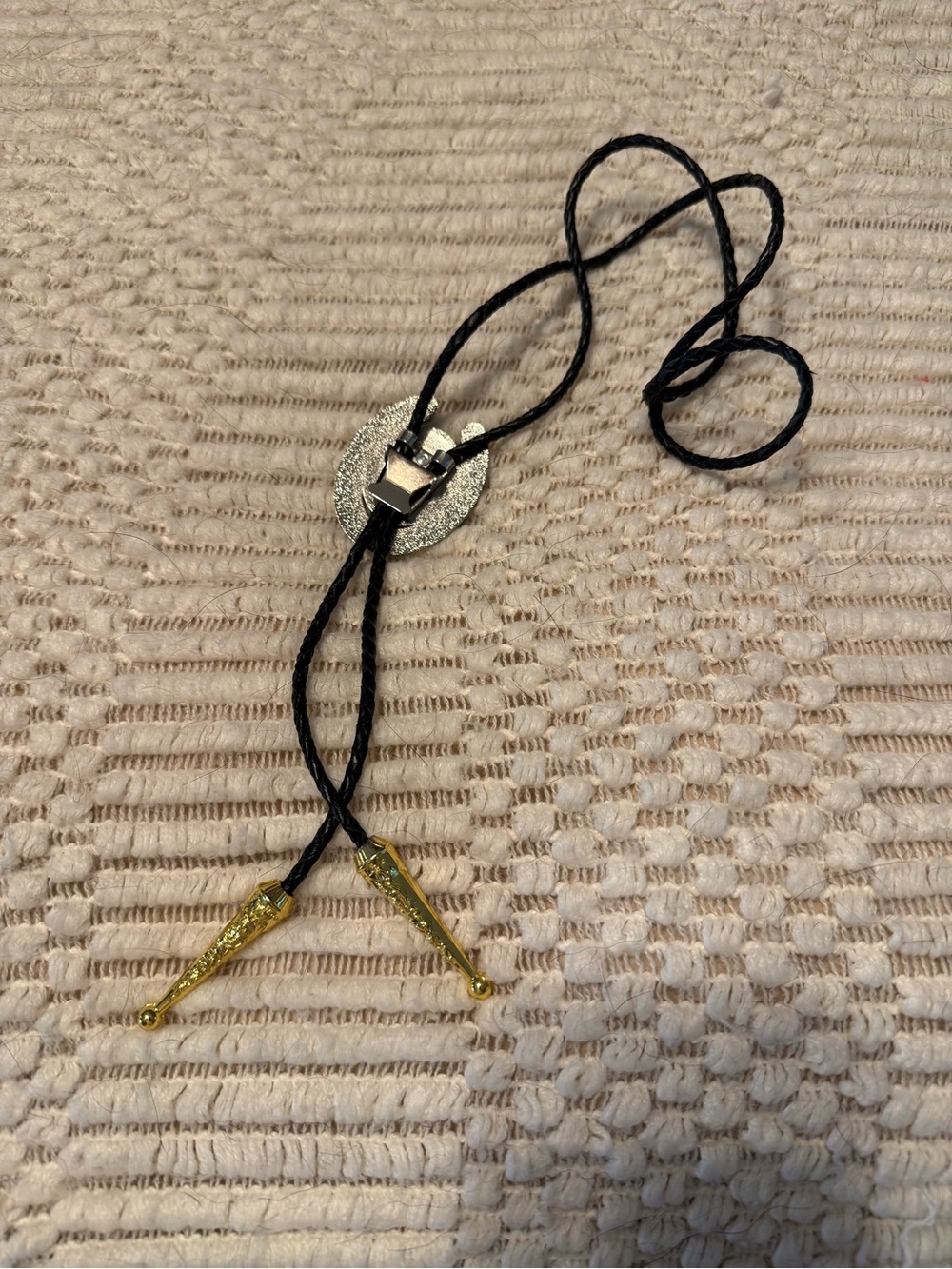 Gold & Silver 'B' Horseshoe Bolo Necklace - Picture 3 of 3